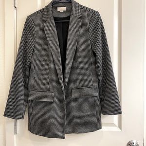 Loft 12p houndstooth blazer